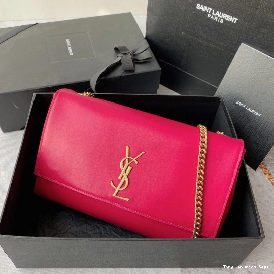 Tony Luxuries SMOOTH YSL REVERSIBLE MEDIUM KATE IN LEATHER SUEDE AND 0709